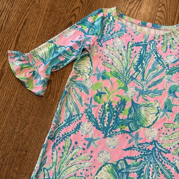 Lilly Pulitzer NEW UPF 50 Mini Sophie Ruffle Dress Large 10-12 MANDEVILLA BABY - Picture 3 of 10
